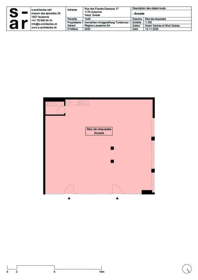 Arcade au centre d'Aubonne proche de toutes commodités
