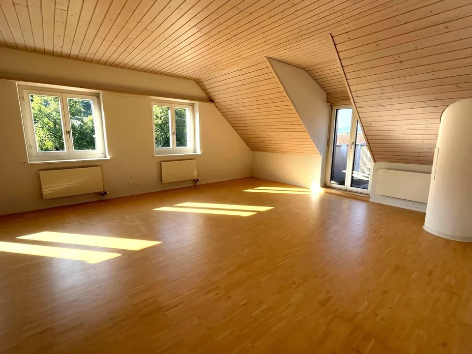 Grosszügige 3 1/2 Zimmer- Dachwohnung mit saniertem Bad