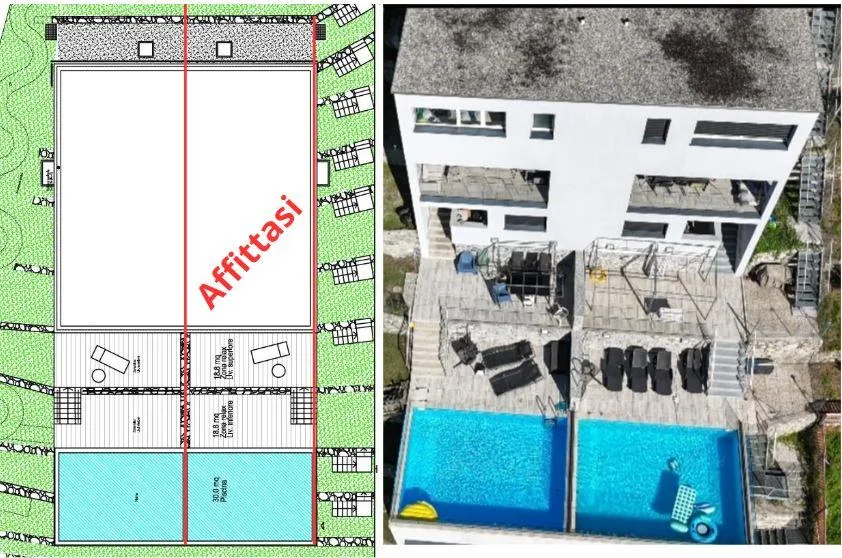 Bifamiliare con piscina privata a Sementina