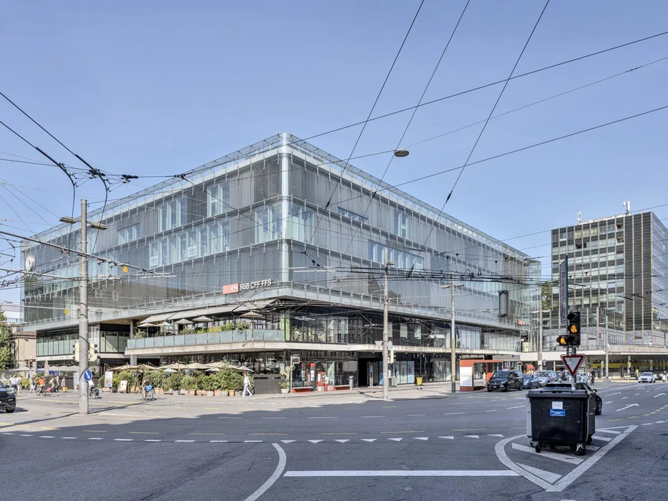 Grossraumbüro im Hauptgebäude des Bahnhofs Bern