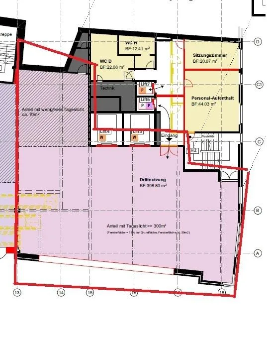 Gewerbeeinheit mit 400m² Fläche in Shopping Center - Migros Claramarkt