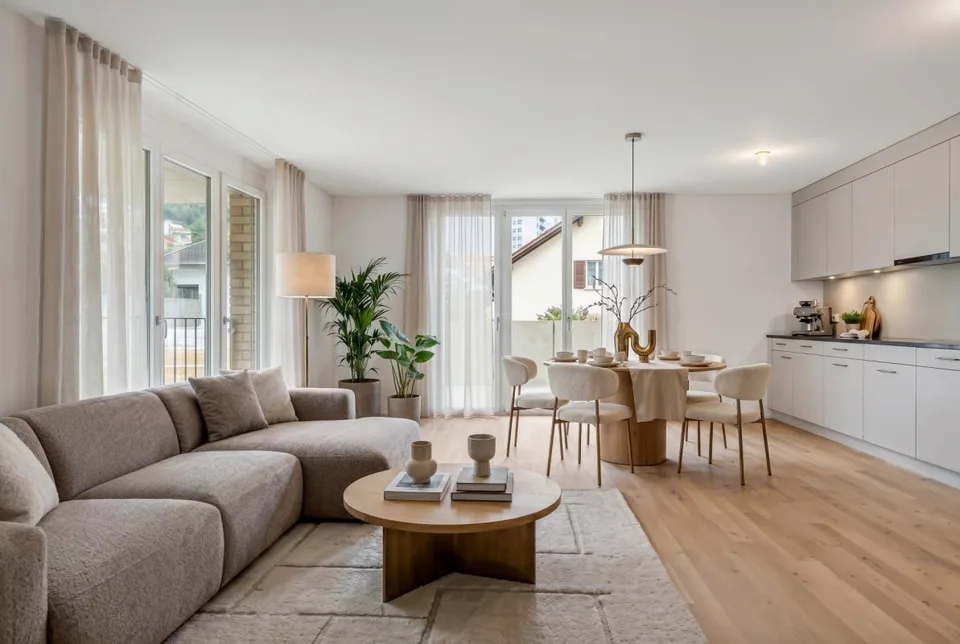 Moderne Familienwohnung mit grosszügigem Gartensitzplatz