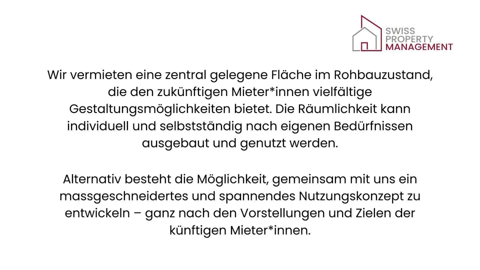 Zentrale Fläche mit Potenzial zu vermieten