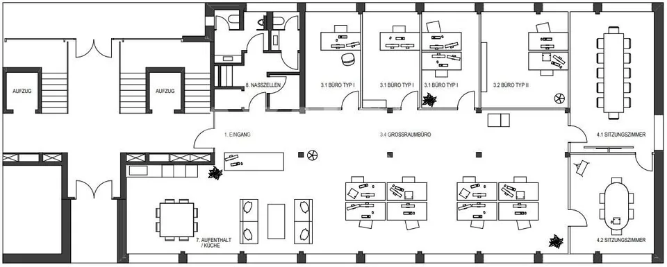 Lichtdurchflutete Erdgeschossfläche mit grossen Fensterfronten an z... – Foto 13 von 15