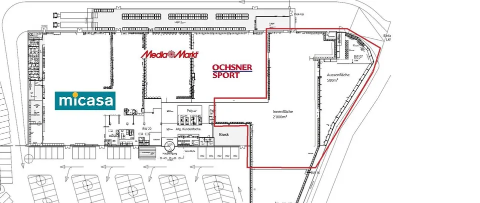 Grosszügige Ladenfläche mit 2'500m2 - MParc Delemont – Foto 18 von 19