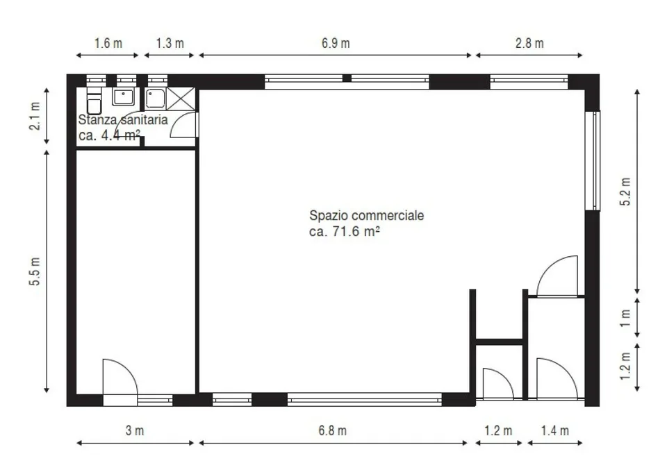 Stazione FFS di Faido: superficie commerciale multifunzionale di ca...