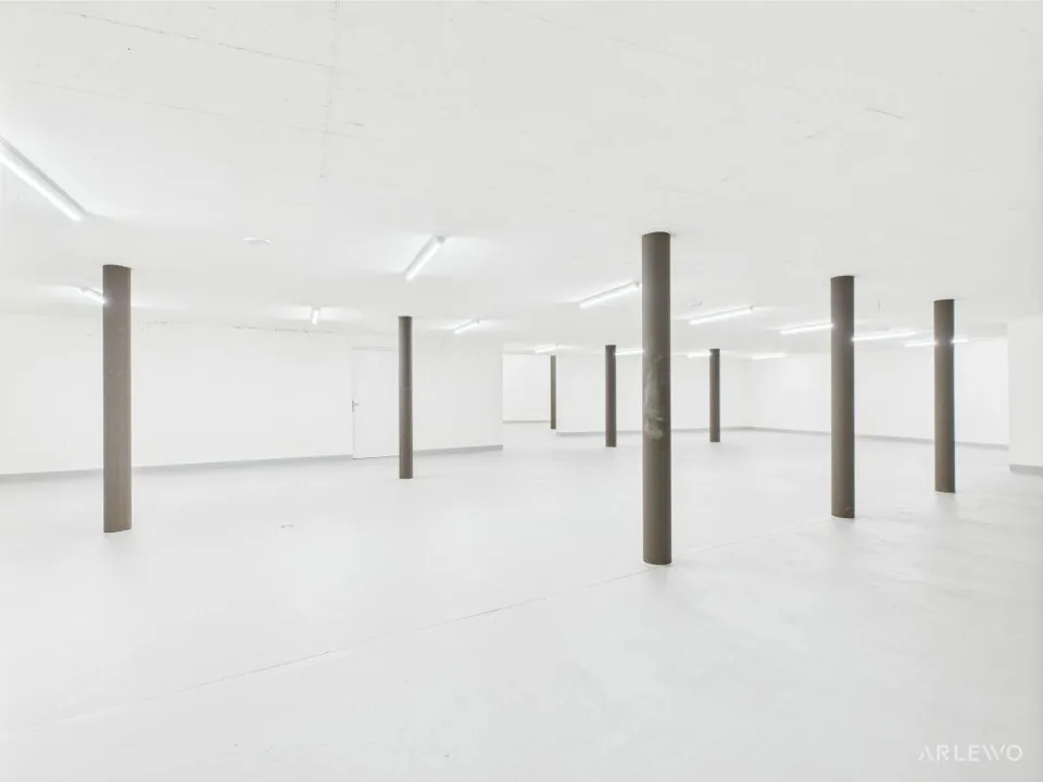 Hier entstehen Ideen - moderne Halle mit direkter Autozufahrt zu ve...