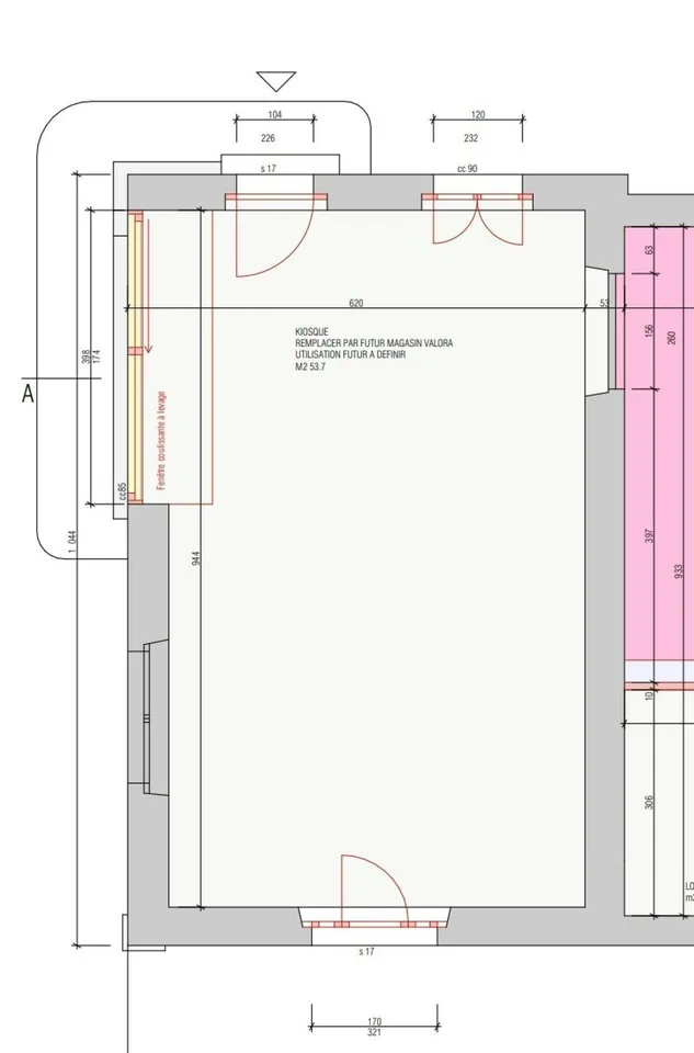 Surface commerciale idéalement située en gare de Bex