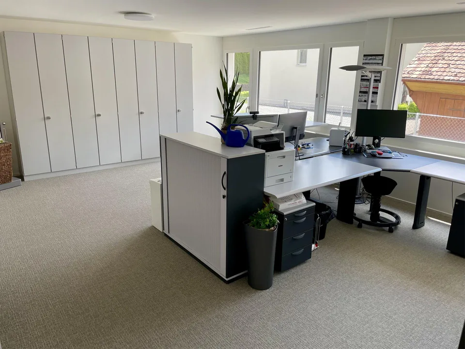 48 m2 Büroraum mit Blick ins Grüne (+14 m2 Sitzungszimmer zur Mitben.)