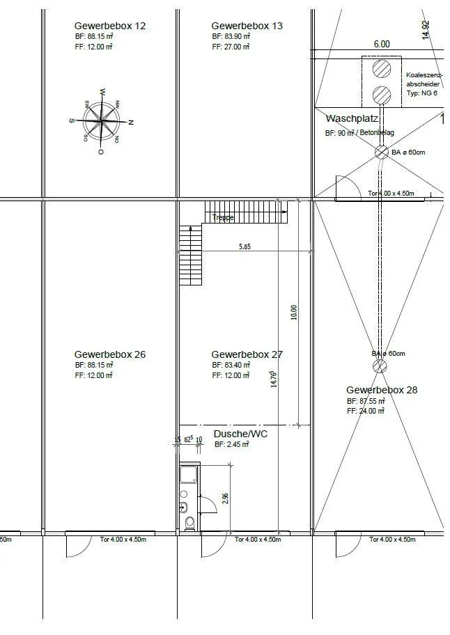 Moderne/neue Gewerbeboxen in Niederönz zu vermieten