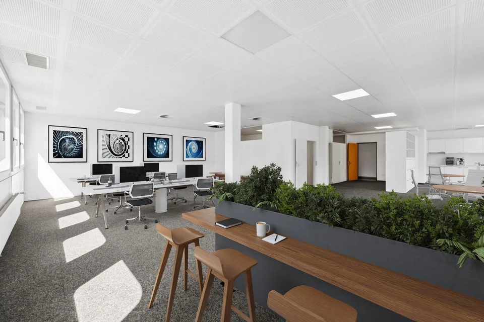 Surface commerciales et administratives au centre-ville