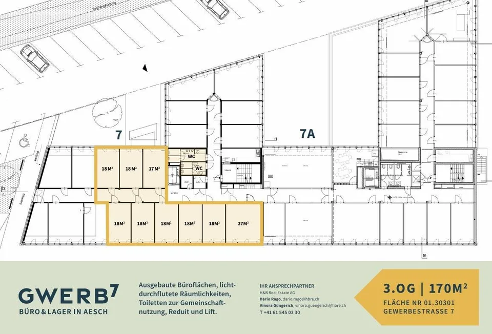 GWERB7 - bis zu 170m² und Einzelbüros für Ihr neuer Firmensitz in A...