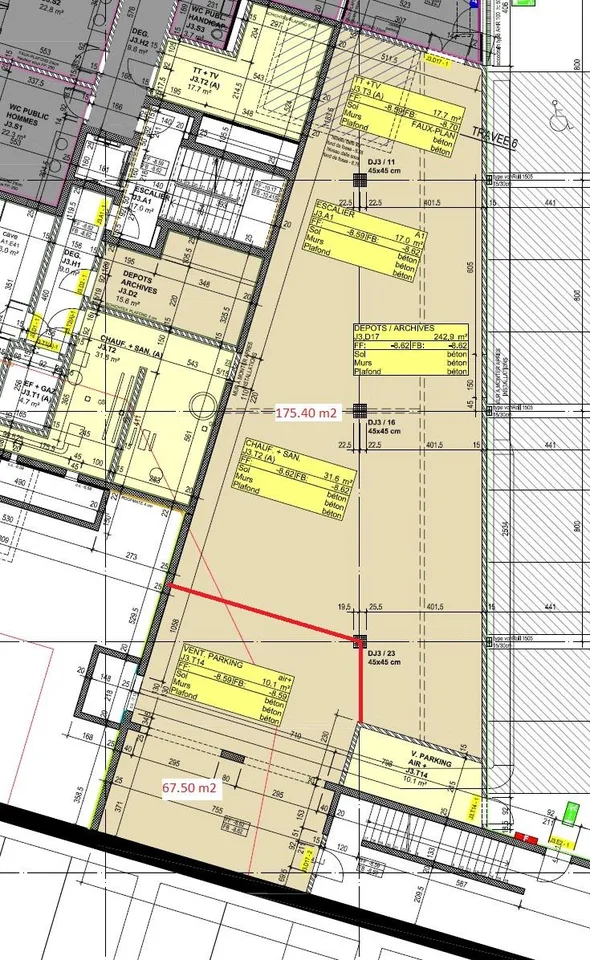 Dépôt de stockage de 243 m²