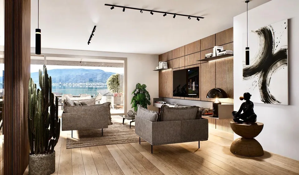 PRESTIGIOSO 3.5 LOCALI CON VISTA LAGO E GIARDINO A CAPOLAGO