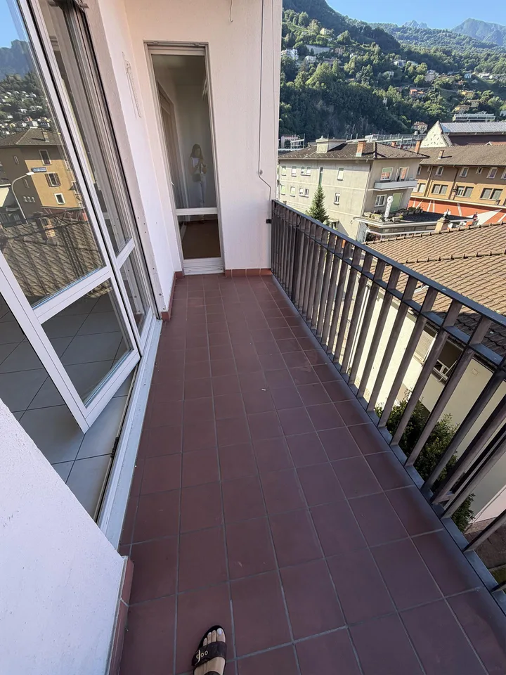 Appartement mit Balkon und Bergblick