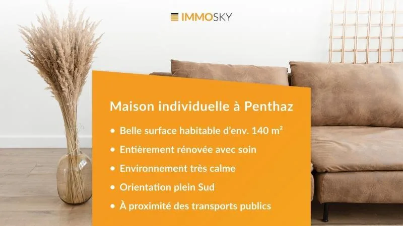 Magnifique maison individuelle avec grand jardin à Penthaz