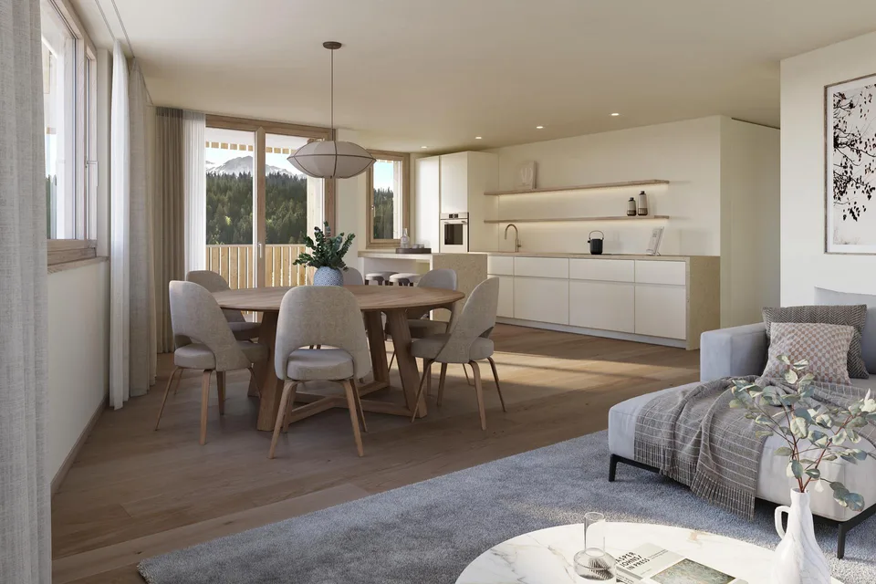 Exklusive 4.5-Zimmer-Neubauwohnung mit Weitsicht in Flims