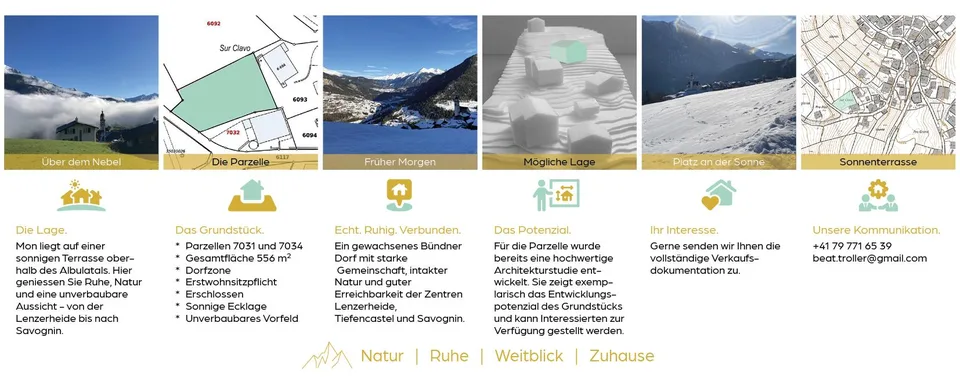 556 m² Bauland für einen Erstwohnsitz an sonniger Hanglage in Mon
