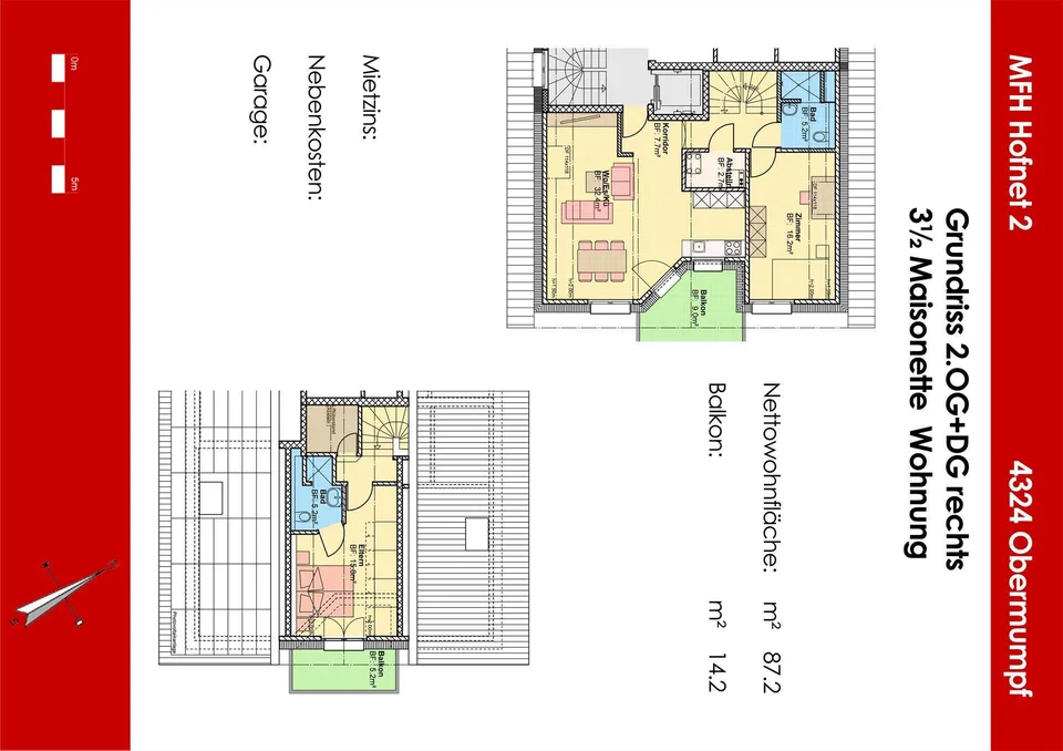 3 1/2 Z-Wohnung Maisonette /Minergie-P