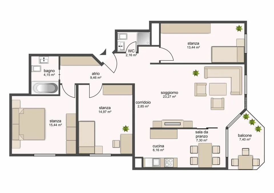 2100, Via Pizzo di Claro 21a, Apartment 224 – Foto 6 von 8