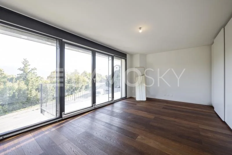 Villa a schiera contemporanea con giardini e vista aperta a Pully