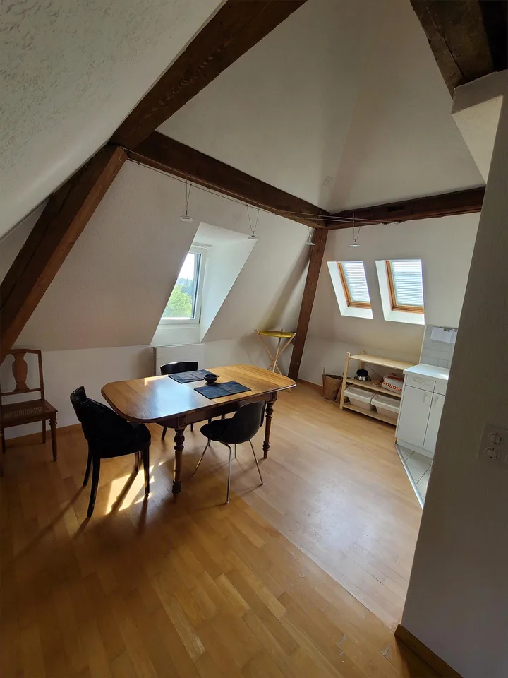 Geräumige, spezielle Dachwohnung in einer alten Stadt Villa