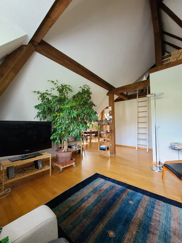 Geräumige, spezielle Dachwohnung in einer alten Stadt Villa