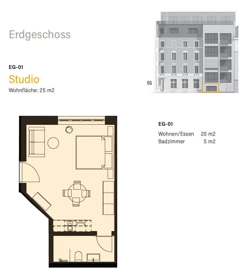 1.0 Zimmerwohnung in Basel