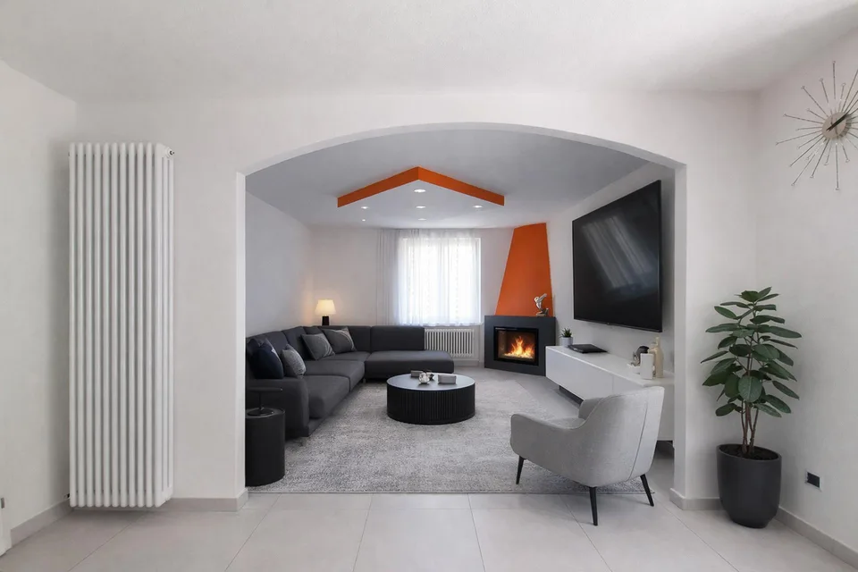 Casa bifamiliare con giardino a Canobbio