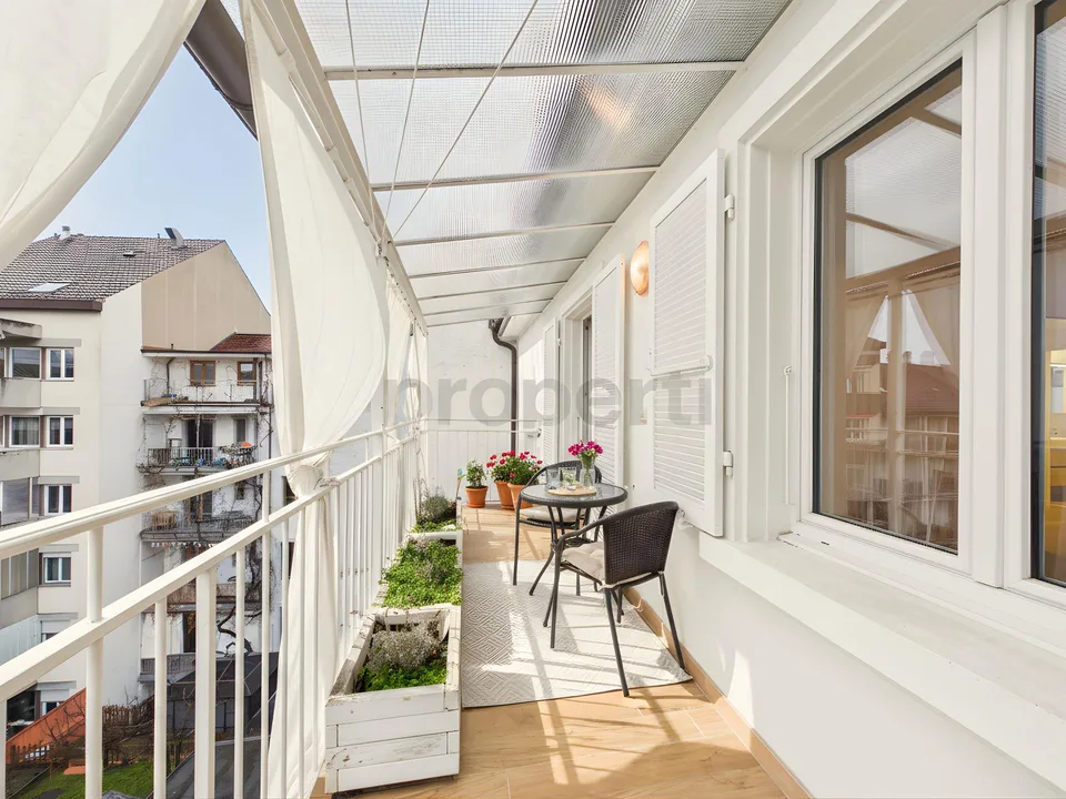 Exklusive 6.5-Zimmer-Attikawohnung mit sonnigem Balkon in Basel