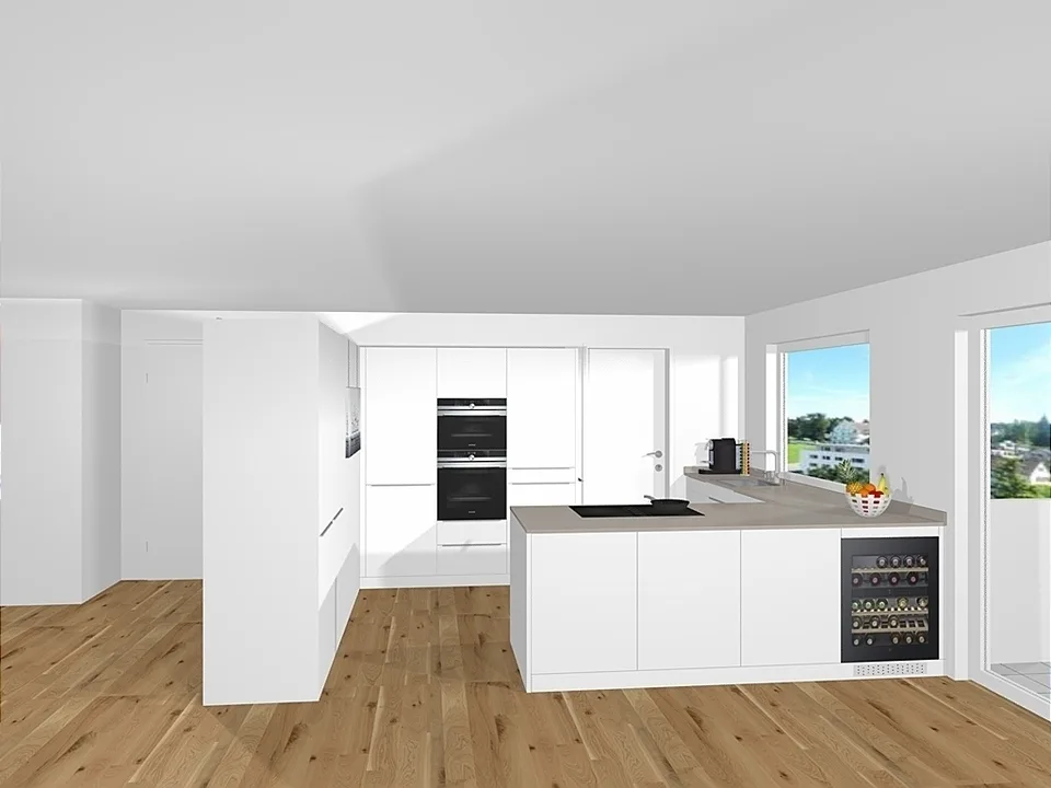 Attika West mitten im Grünen: 131m2 netto + 90m2 umlaufende Terrasse
