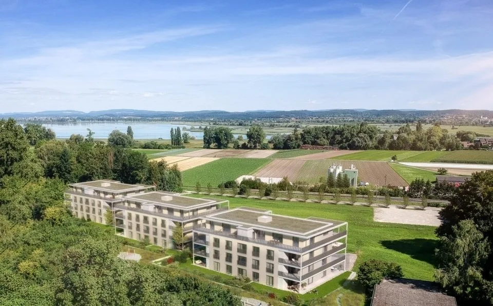 Attika West mitten im Grünen: 131m2 netto + 90m2 umlaufende Terrasse