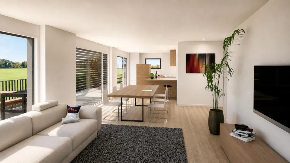 Nuova costruzione: grande appartamento maisonette moderno immerso in un paesaggio pittoresco con ampia terrazza!