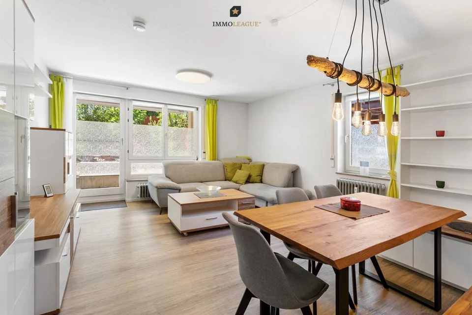 Renovierte Gartenwohnung an begehrter Lage in Seenähe.