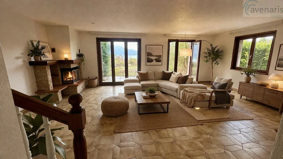 Doppelhaus mit exklusivem Blick auf den Genfersee und die Berge