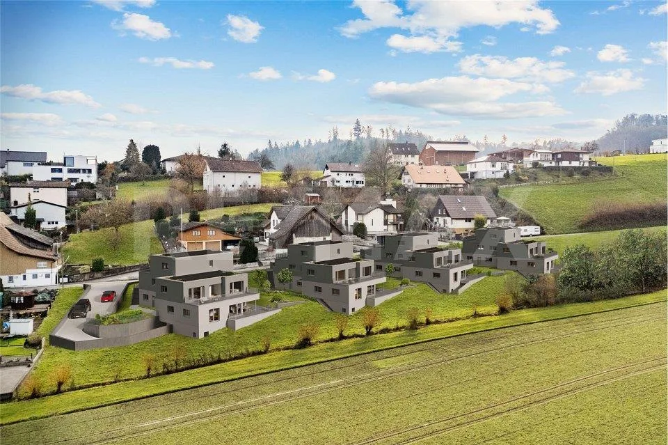 Hochwertige Einfamilienhäuser: mit Weitblick ins Grüne, Terrasse un...