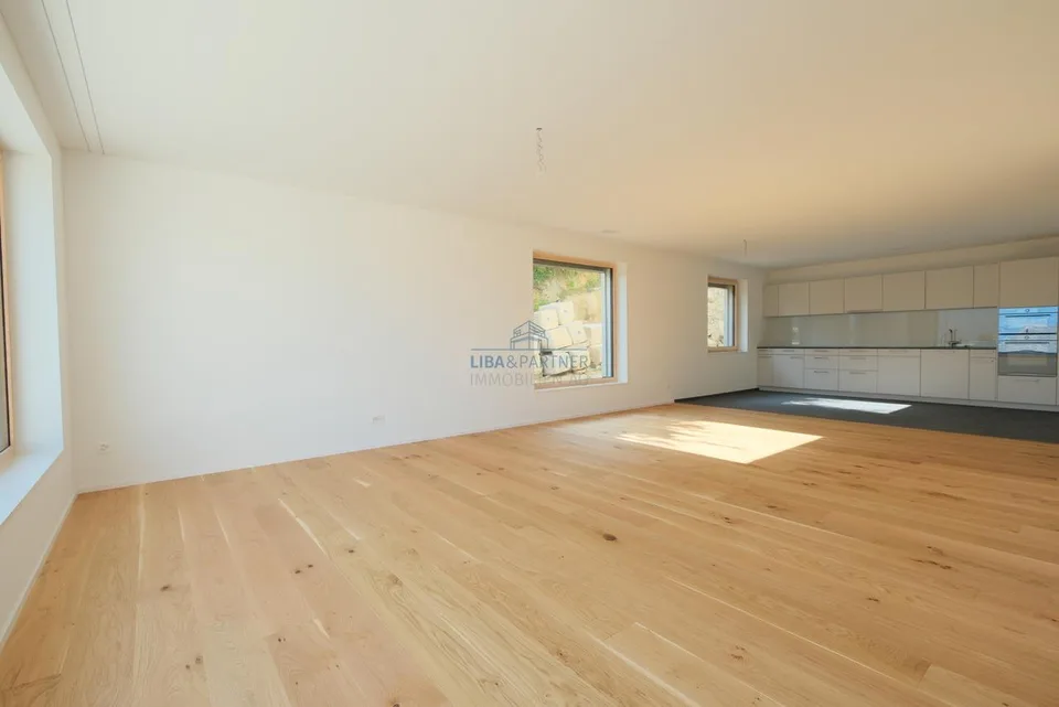 Attraktive 3.5-Zimmer-Terrassenwohnung in ruhiger Hanglage mit Rhei...