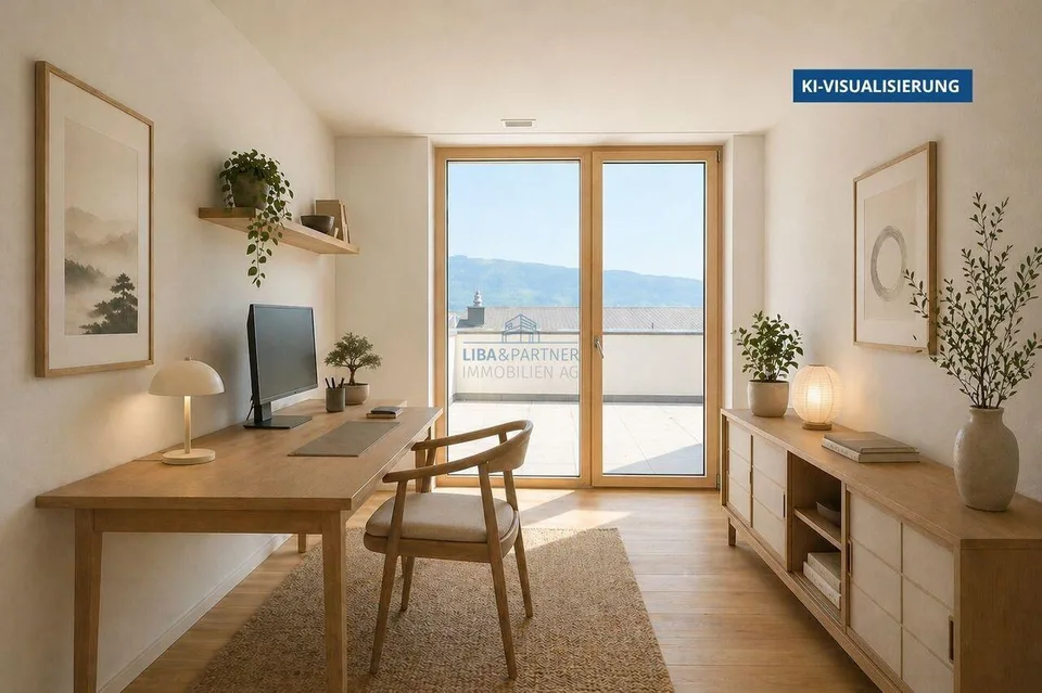 Attraktive 3.5-Zimmer-Terrassenwohnung in ruhiger Hanglage mit Rhei... – Foto 9 von 14