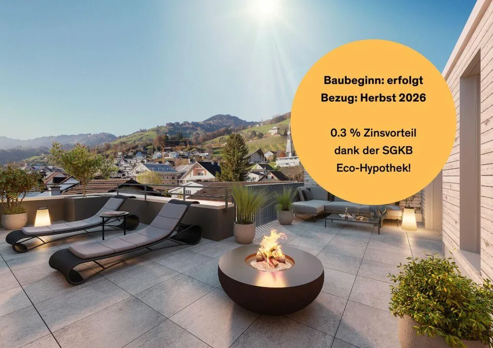 Äusserst hochwertige Attikawohnung mit riesiger Terrasse und wunder...