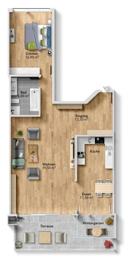 2½-Zimmer-Wohnung mit See- und Bergsicht sowie privatem Badeplatz – Foto 15 von 17