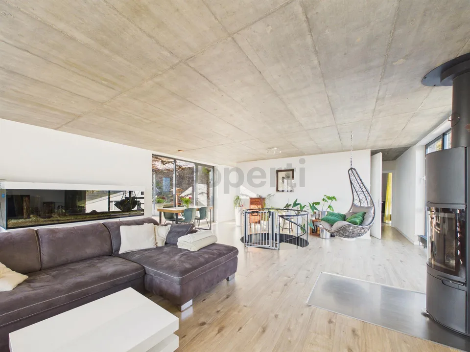 Modernes 4.5-Zimmer-Einfamilienhaus Aussicht über das Mittelland, T...