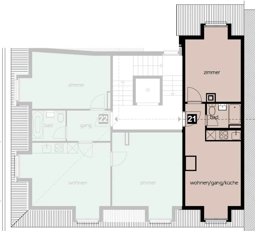 2 Zimmer Wohnung in St. Gallen – Foto 6 von 7