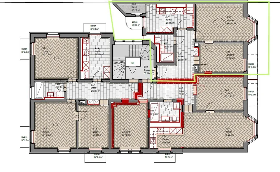 Totalsanierte 2.5-Zi-Altbauwohnung, Nähe Löwendenkmal, Erstvermietung
