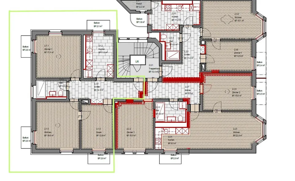 Totalsanierte 3.5-Zi-Altbauwohnung, Nähe Löwendenkmal, Erstvermietung