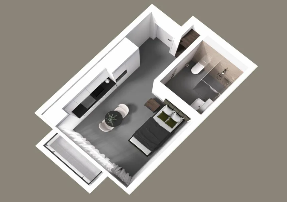 Möbliertes BASIC Apartment - 25 m2