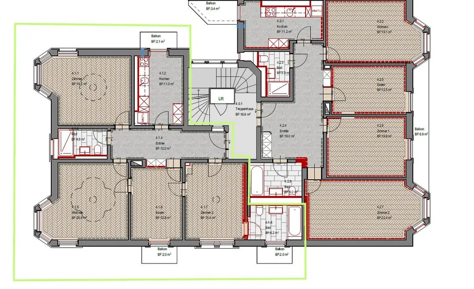Totalsanierte 4.5 Zi-Altbauwohnung, Nähe Löwendenkmal, Erstvermietung