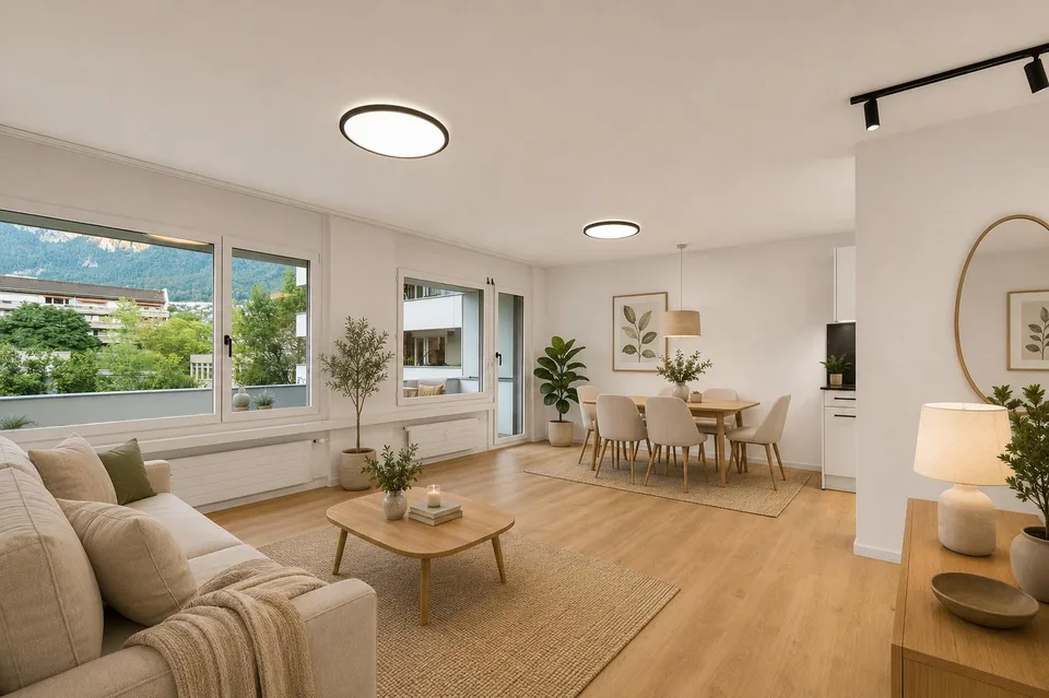 Komplett renovierte 3.5 Zimmer Wohnung, 2 Balkone, zentrale  Lage