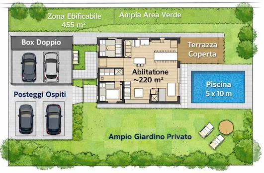 AMPIO TERRENO PIANEGGIANTE EDIFICABILE A RIVA SAN VITALE