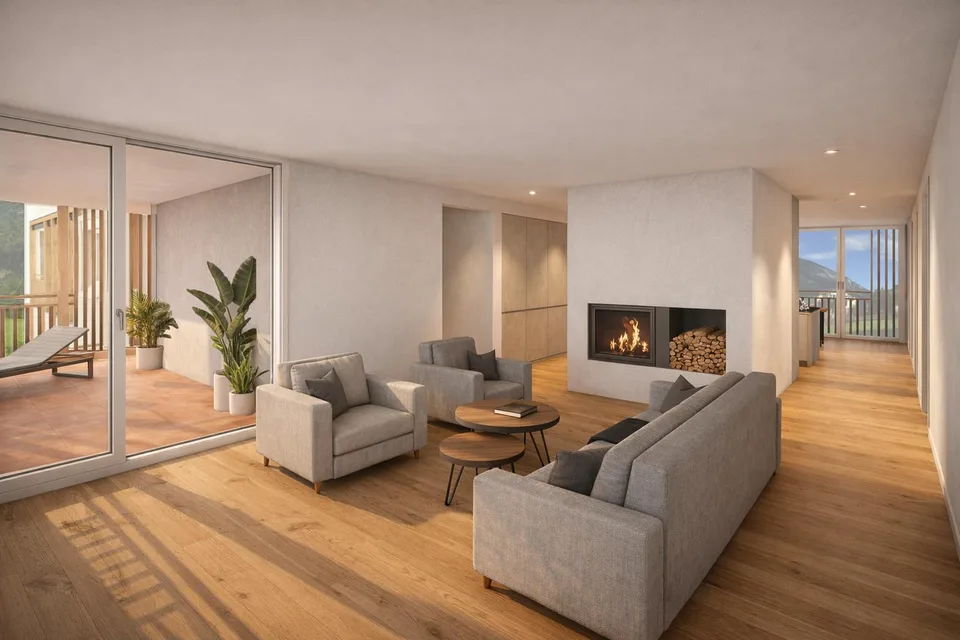 Moderne 4.5-Zimmer-Wohnung mit Einfamlienhaus-Flair