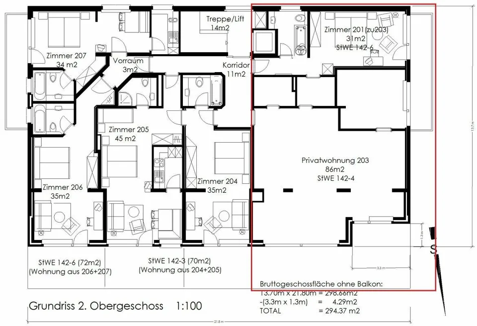 Lage - Lage - Lage! Sehr geräumige 3.5 Zimmerwohnung beim Alpin Exp...
